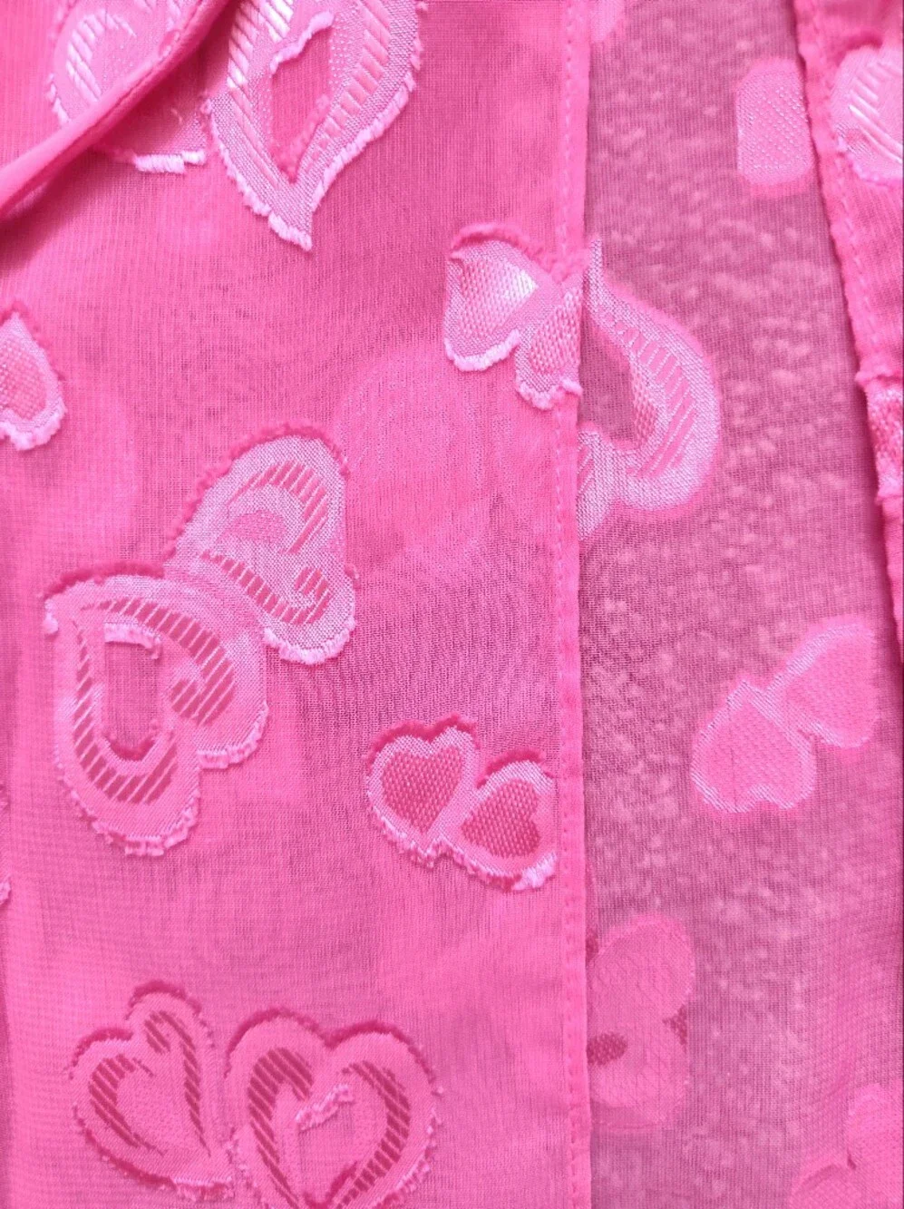 Pink Chemise With Marabou Trim